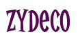 Rendering "Zydeco" using Cooper Latin