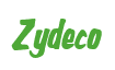 Rendering "Zydeco" using Big Nib