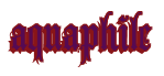Rendering "aquaphile" using Anglican