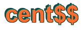 Rendering "cent$$" using Arial Bold