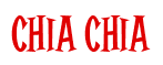 Rendering "chia chia" using Cooper Latin