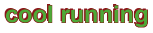 Rendering "cool running" using Arial Bold