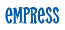 Rendering "empress" using Cooper Latin
