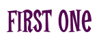 Rendering "first one" using Cooper Latin