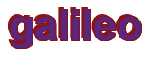 Rendering "galileo" using Arial Bold