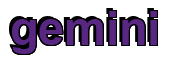 Rendering "gemini" using Arial Bold