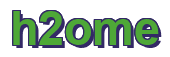 Rendering "h2ome" using Arial Bold
