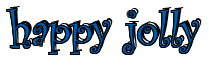 Rendering "happy jolly" using Curlz