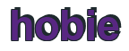 Rendering "hobie" using Arial Bold
