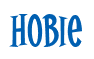Rendering "hobie" using Cooper Latin