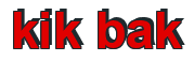 Rendering "kik bak" using Arial Bold