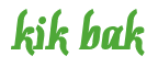 Rendering "kik bak" using Color Bar