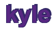 Rendering "kyle" using Arial Bold