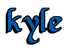 Rendering "kyle" using Black Chancery