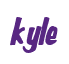 Rendering "kyle" using Big Nib