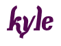Rendering "kyle" using Color Bar