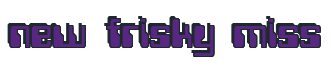 Rendering "new frisky miss" using Computer Font