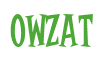 Rendering "owzat" using Cooper Latin
