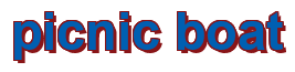 Rendering "picnic boat" using Arial Bold