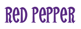 Rendering "red pepper" using Cooper Latin
