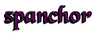 Rendering "spanchor" using Black Chancery