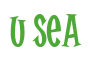 Rendering "u sea" using Cooper Latin