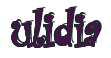 Rendering "ulidia" using Curlz