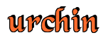 Rendering "urchin" using Black Chancery