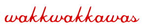 Rendering "wakkwakkawas" using Commercial Script