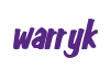 Rendering "warryk" using Big Nib