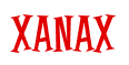Rendering "xanax" using Cooper Latin