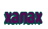 Rendering "xanax" using Callimarker