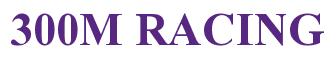 Rendering -300M RACING - using Times New Roman Bold