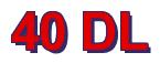 Rendering -40 DL - using Arial Bold