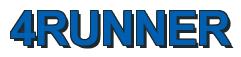 Rendering -4RUNNER - using Arial Bold