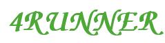 Rendering -4RUNNER - using Zapf Chancery