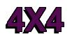 Rendering -4X4 - using Arial Bold