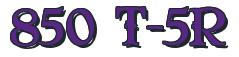 Rendering -850 T-5R - using Matilda