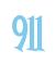 Rendering -911 - using Cooper Latin