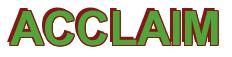 Rendering -ACCLAIM - using Arial Bold