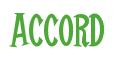 Rendering -ACCORD - using Cooper Latin