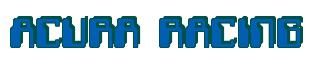 Rendering -ACURA RACING - using Computer Font