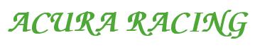 Rendering -ACURA RACING - using Zapf Chancery