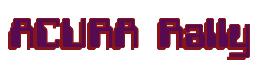 Rendering -ACURA Rally - using Computer Font