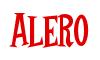 Rendering -ALERO - using Cooper Latin