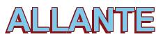 Rendering -ALLANTE - using Arial Bold