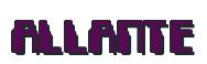 Rendering -ALLANTE - using Computer Font