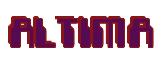 Rendering -ALTIMA - using Computer Font