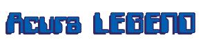Rendering -Acura LEGEND - using Computer Font