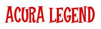 Rendering -Acura LEGEND - using Cooper Latin